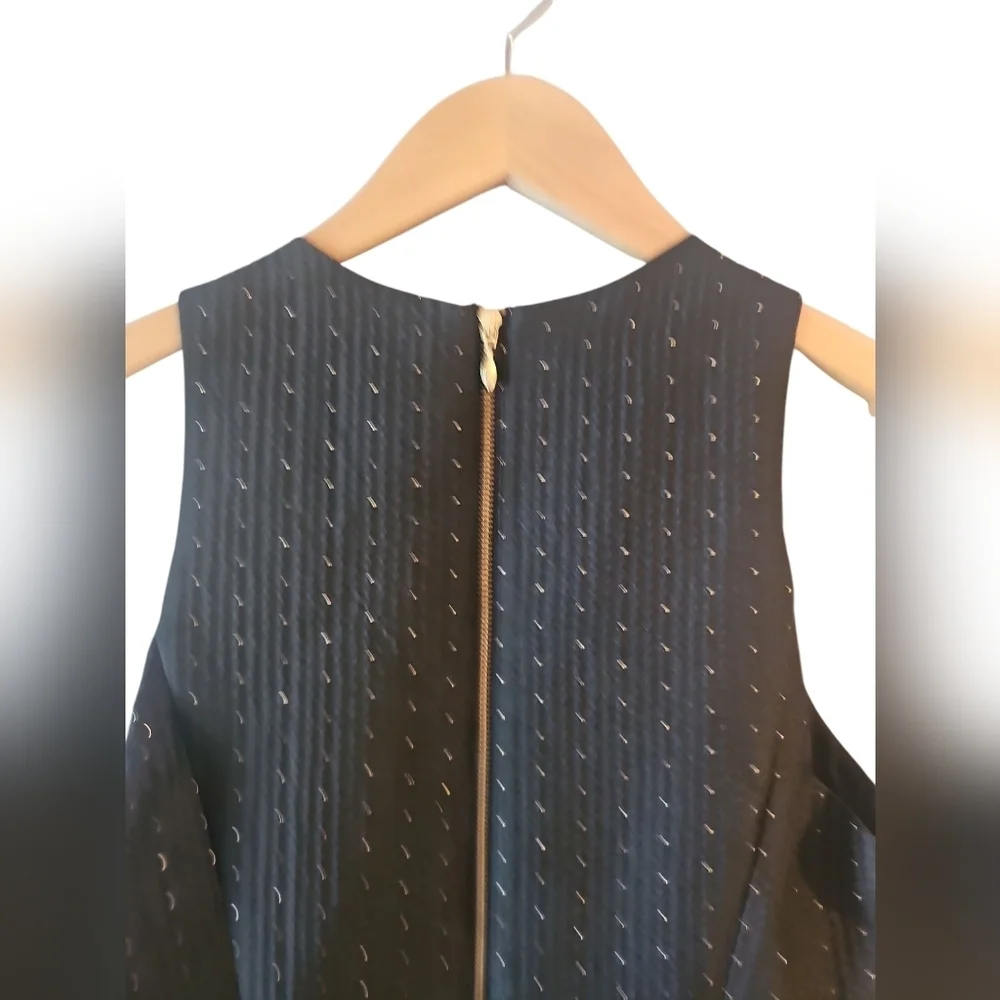 Madewell Black Gold Nightfall Jacquard Cutout Dress 4 New - Picture 4 of 8